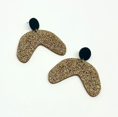 The Tilde Earrings / Large - GLITTER