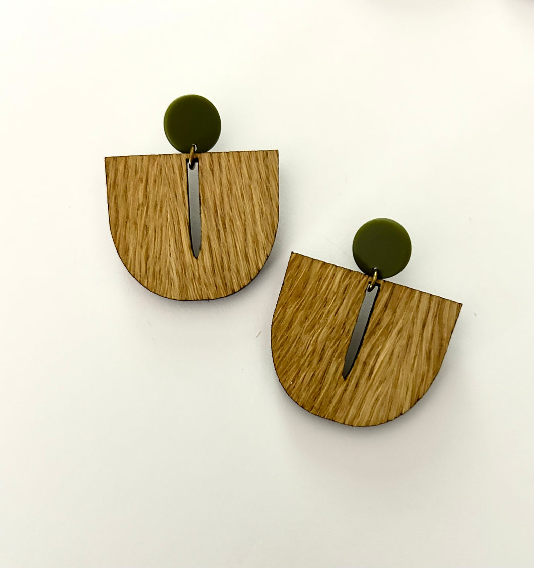 The Billie Earrings - WOOD