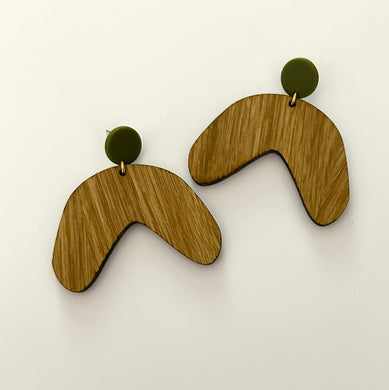 The Tilde Earrings - WOOD