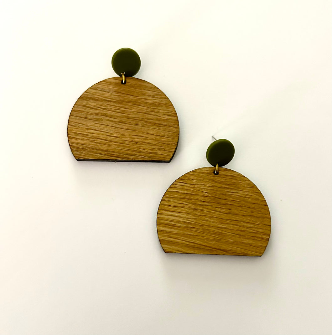 The Käla Earrings (Large)- WOOD